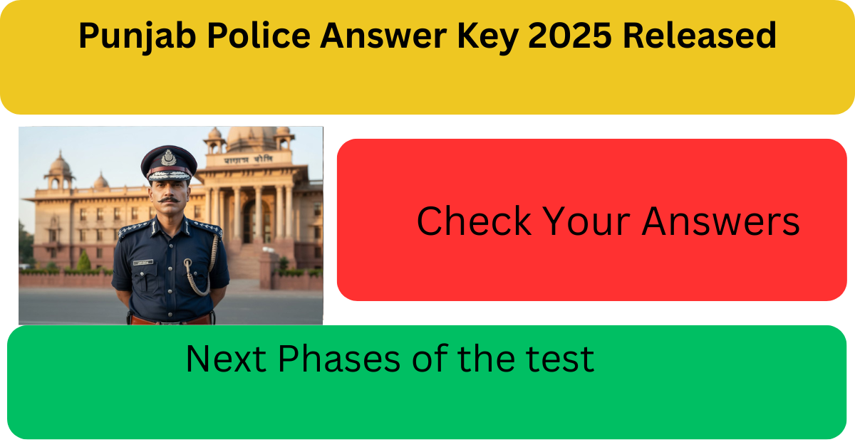 Punjab Police Answer Key 2025 Released: Check Your Answers & Next Phases of the test